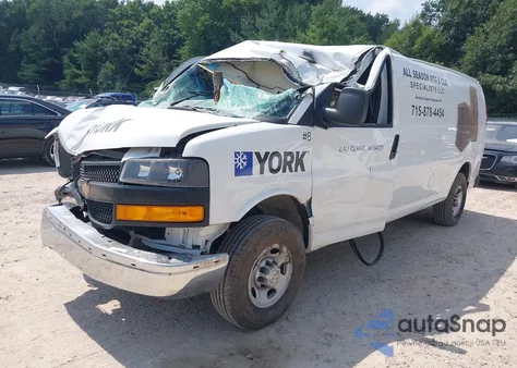 2024 Chevrolet Express Cargo Rwd 3500 Extended Wheelbase Wt из США, поврежденный, VIN 1GCZGHFP2R1270313